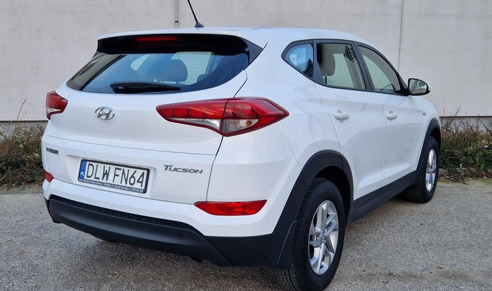 Hyundai Tucson cena 76500 przebieg: 50500, rok produkcji 2017 z Złotoryja małe 92